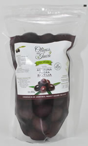 Aceitunas negras de botija procesadas