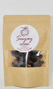 Confitado de castañas con arandanos